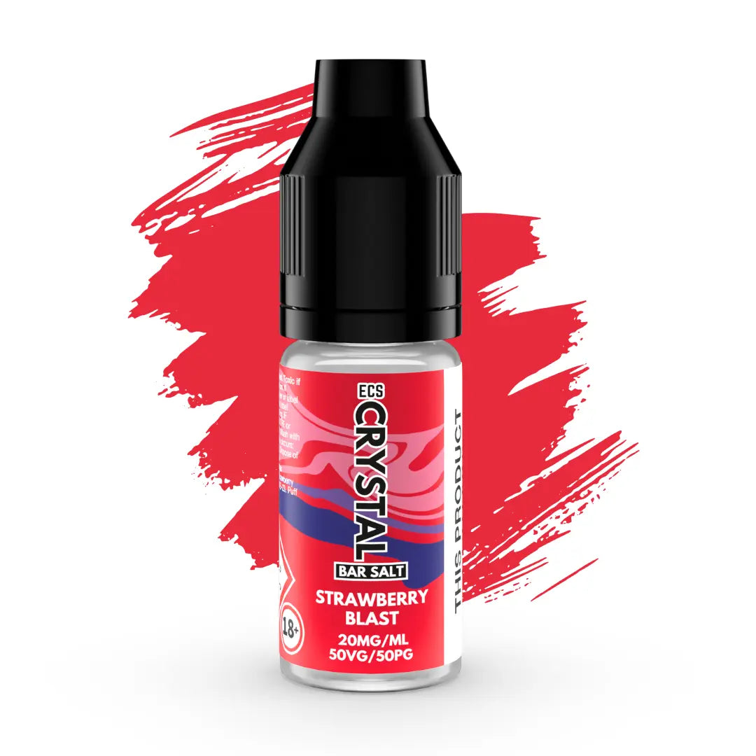 Strawberry Blast Crystal Bar Salts - 10ml Nic Salt E-Liquid ECS Crystal