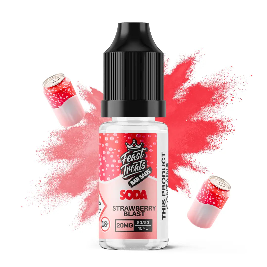 Strawberry Blast Feast Treats Soda Bar Salts - 10ml Nic Salt E-Liquid Feast Treats