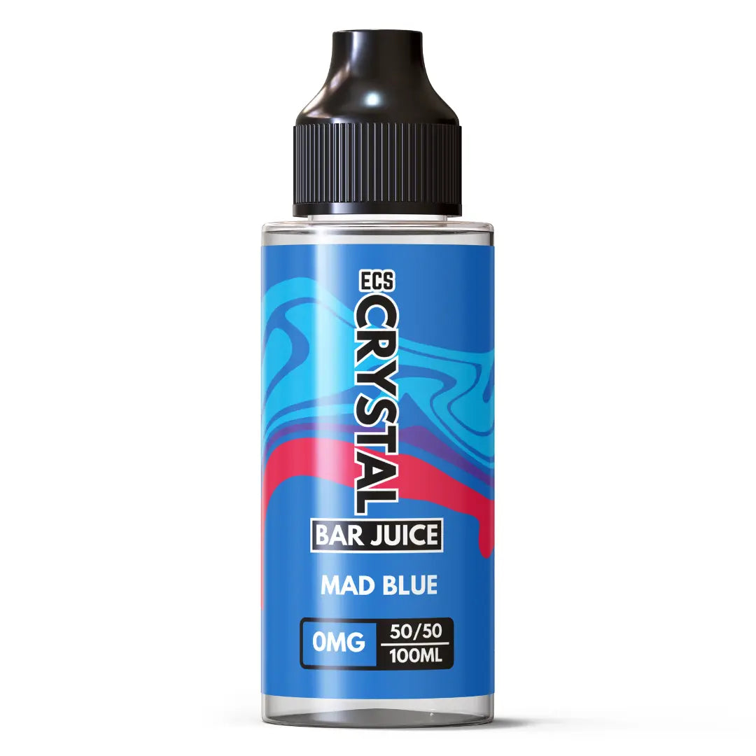 Mad Blue Crystal Bar Juice - 100ml Bar Juice E-Liquid ECS Crystal
