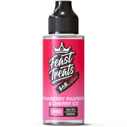Strawberry Raspberry & Cherry Ice by Feast Treats - 100ml Bar E-Liquid - The E-Cig Store