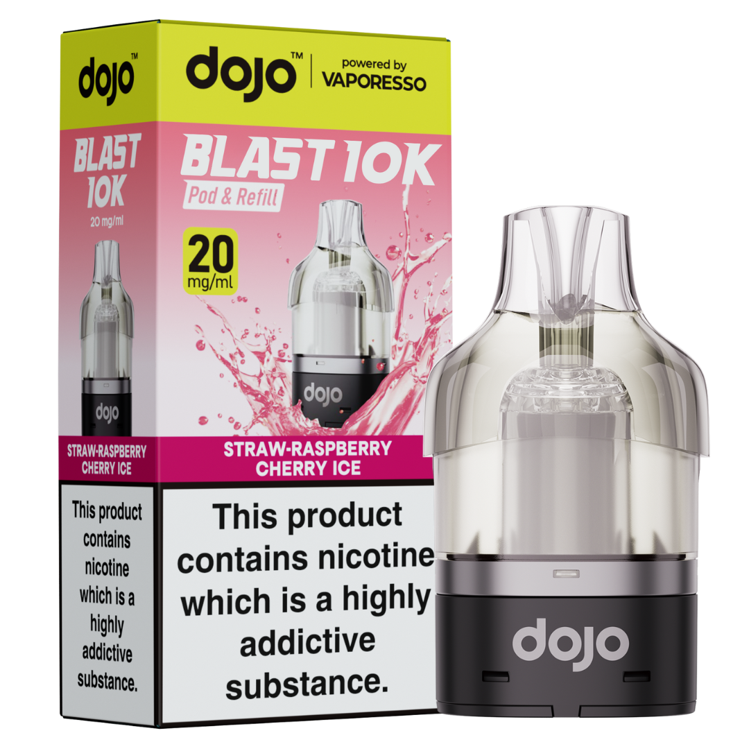Strawberry Raspberry Cherry Ice Vaporesso Dojo Blast 10K Refill Pack