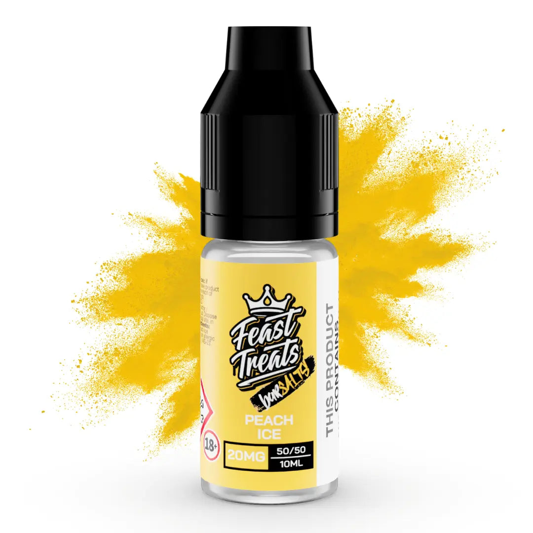 Peach Ice Feast Treats Bar Salts - 10ml Nic Salt E-Liquid Feast Treats