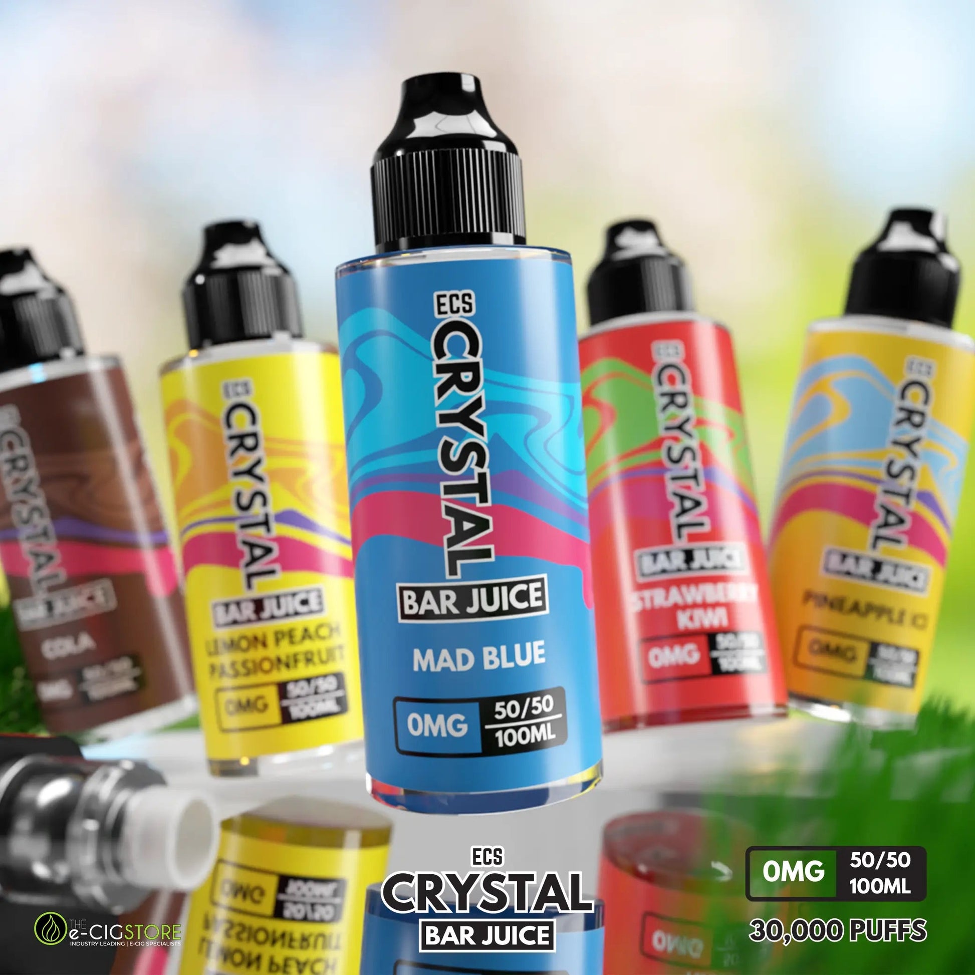 Mad Blue Crystal Bar Juice - 100ml Bar Juice E-Liquid ECS Crystal