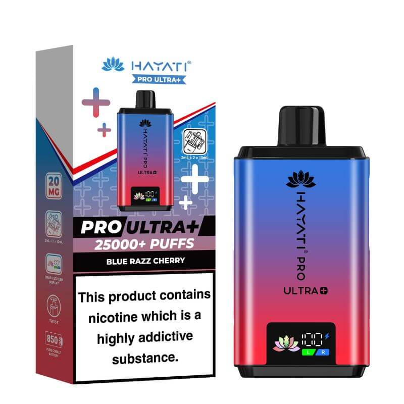 Hayati Pro Ultra Plus 25K Puff Pod Kit Blue Razz Cherry