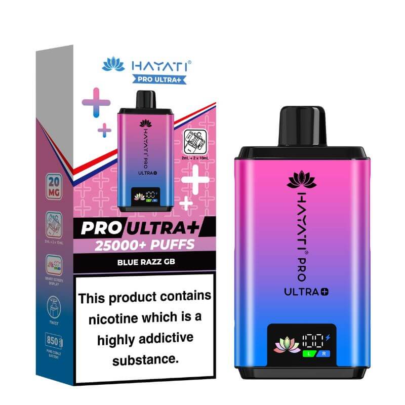 Hayati Pro Ultra Plus 25K Puff Pod Kit Blue Razz GB