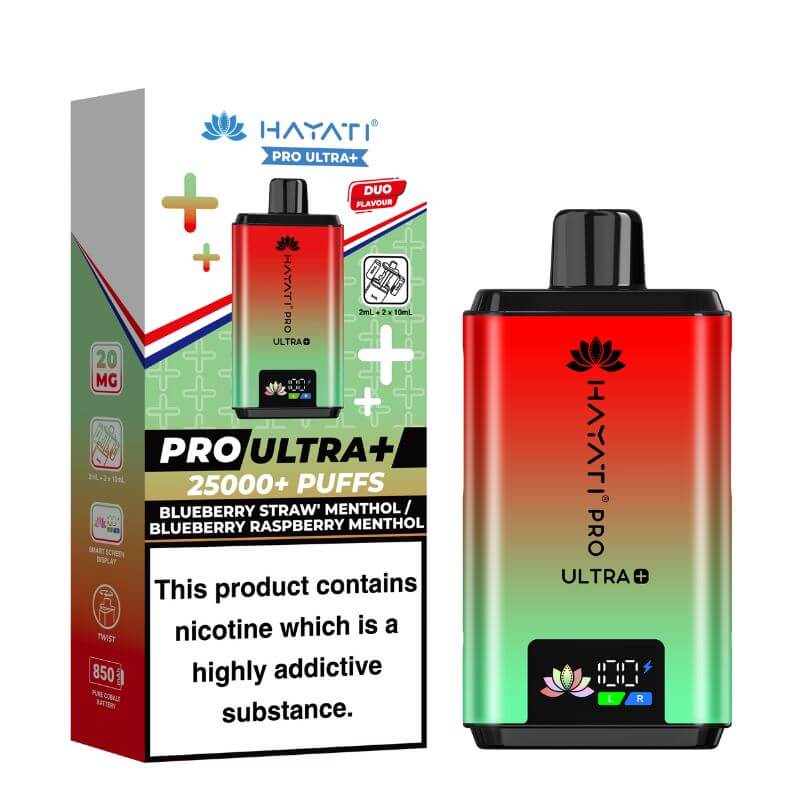  Hayati_Pro_Ultra_Plus_25K_Puff_Pod_Kit_Blueberry Staw Menthol