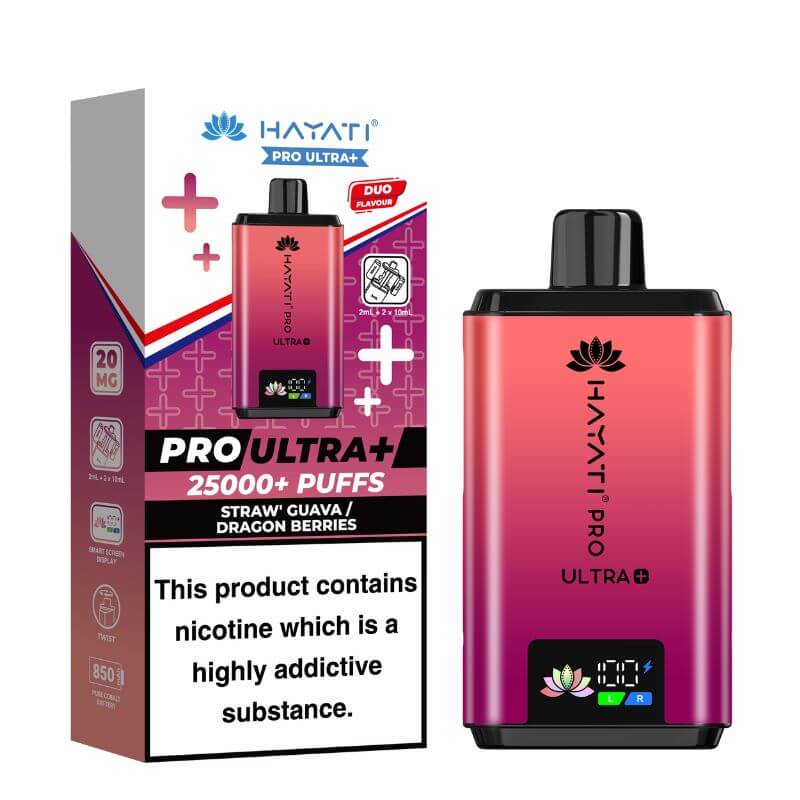  Hayati_Pro_Ultra_Plus_25K_Puff_Pod_Kit_Straw Guava