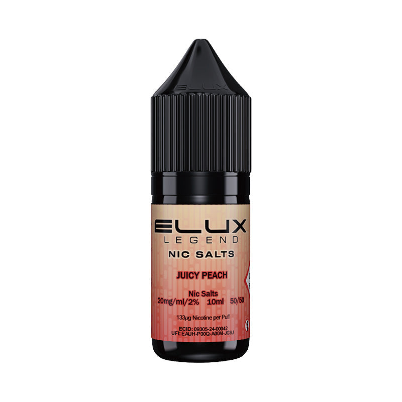 Juicy Peach Nic Salt E-Liquid by Elux Legend