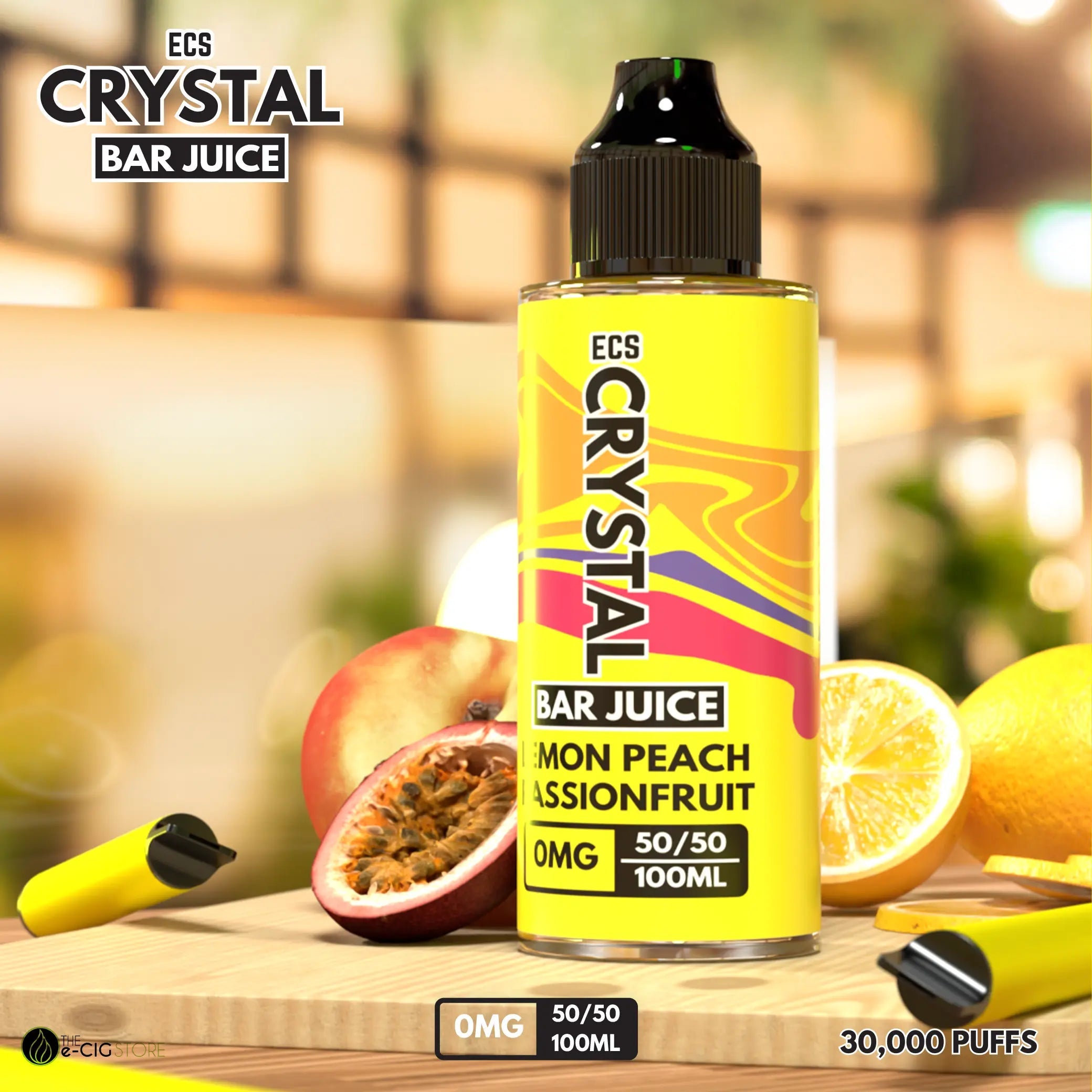 Lemon Peach Passionfruit Crystal Bar Juice - 100ml Bar juice E-liquid ECS Crystal