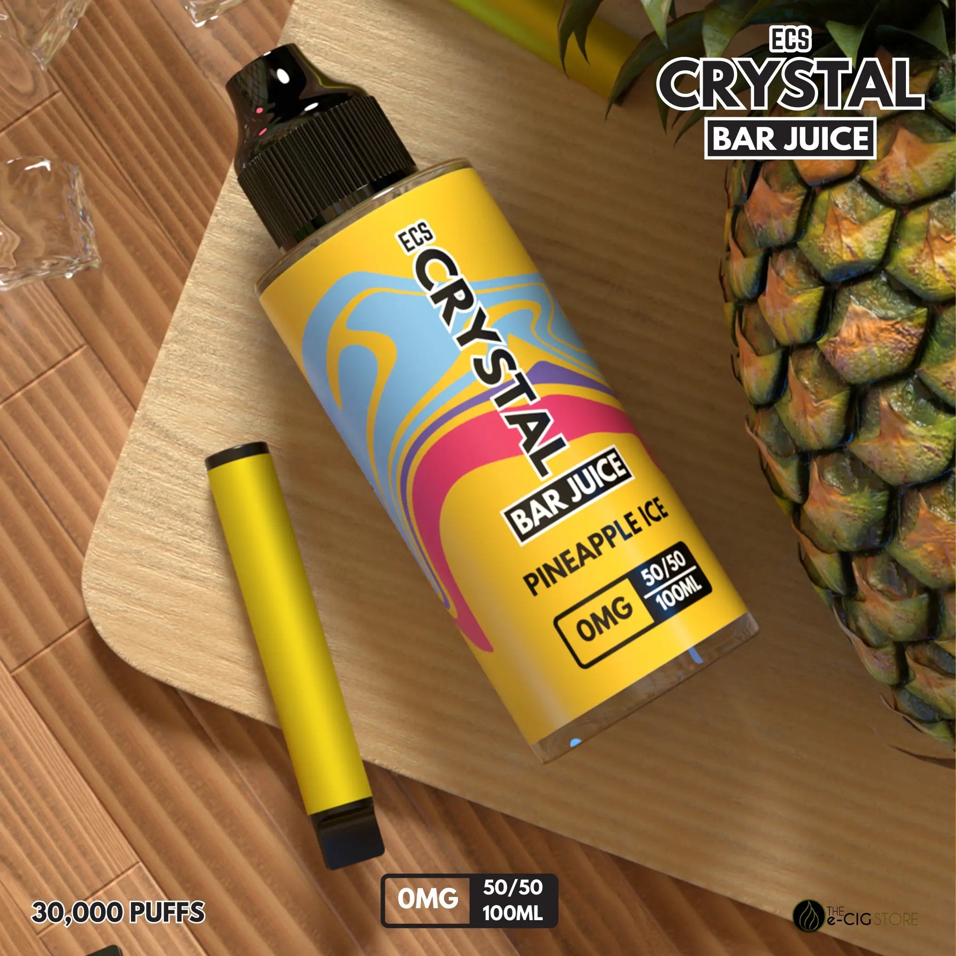 Pineapple Ice Crystal Bar Juice - 100ml Bar Juice E-Liquid ECS Crystal
