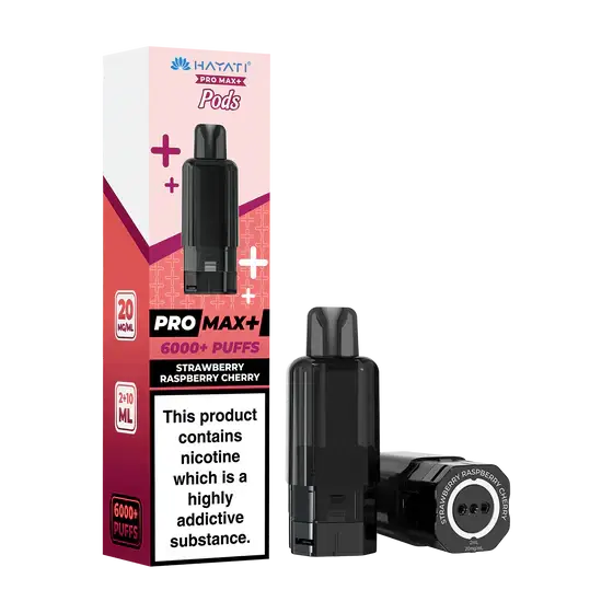 Strawberry Raspberry Cherry Hayati Pro Max Plus Refill Pack