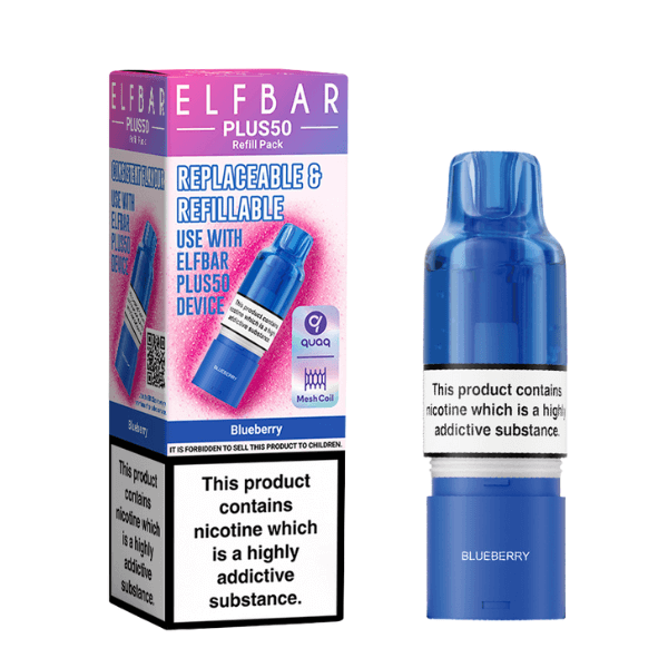 Blueberry Elf Bar Plus 50 Refill Pack