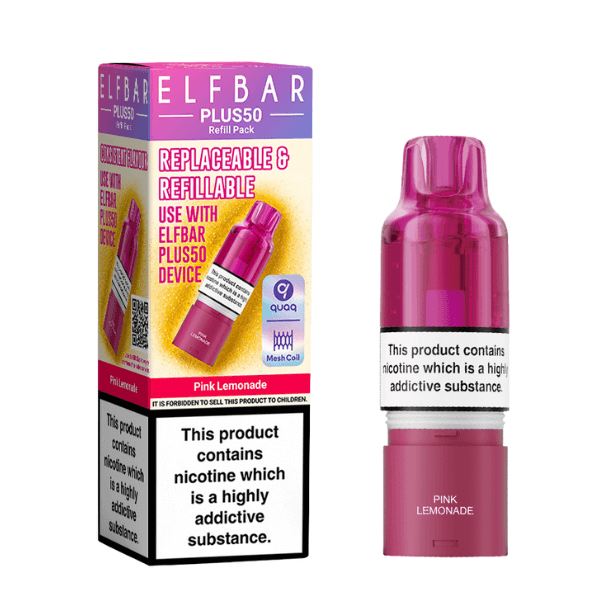 Pink Lemonade Elf Bar Plus 50 Refill Pack
