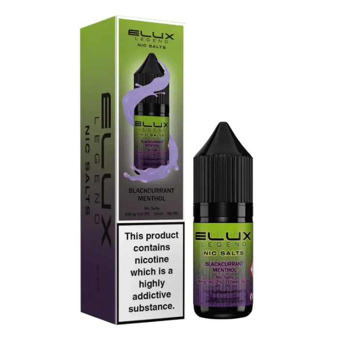 Blackcurrant Menthol Nic Salt E-Liquid by Elux Legend