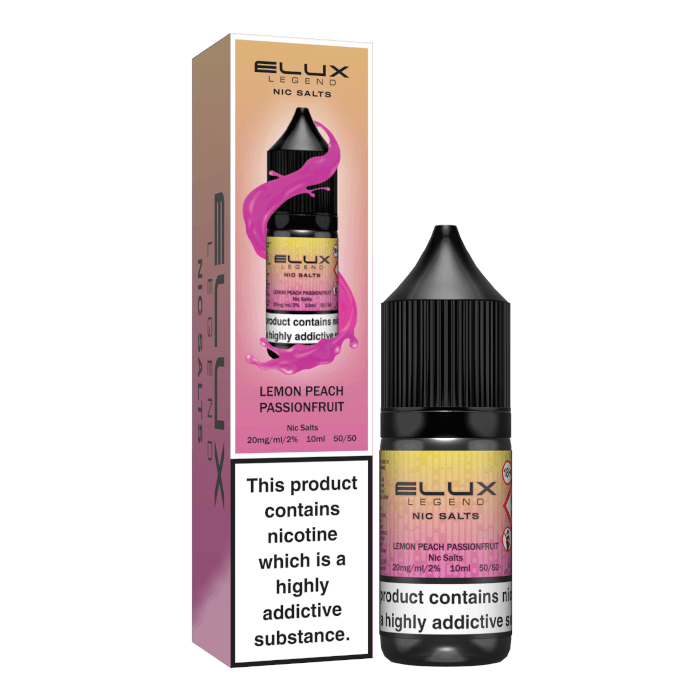 Lemon Peach Passionfruit Nic Salt E-Liquid by Elux Legend