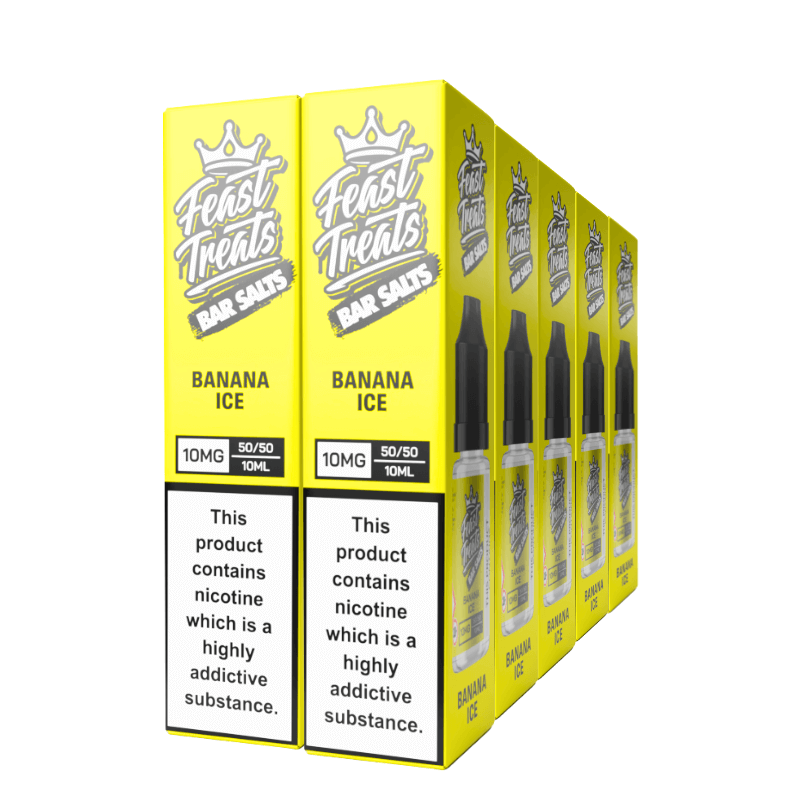 Banana Ice Feast Treats Nic Salts – 10 x 10ml Pack