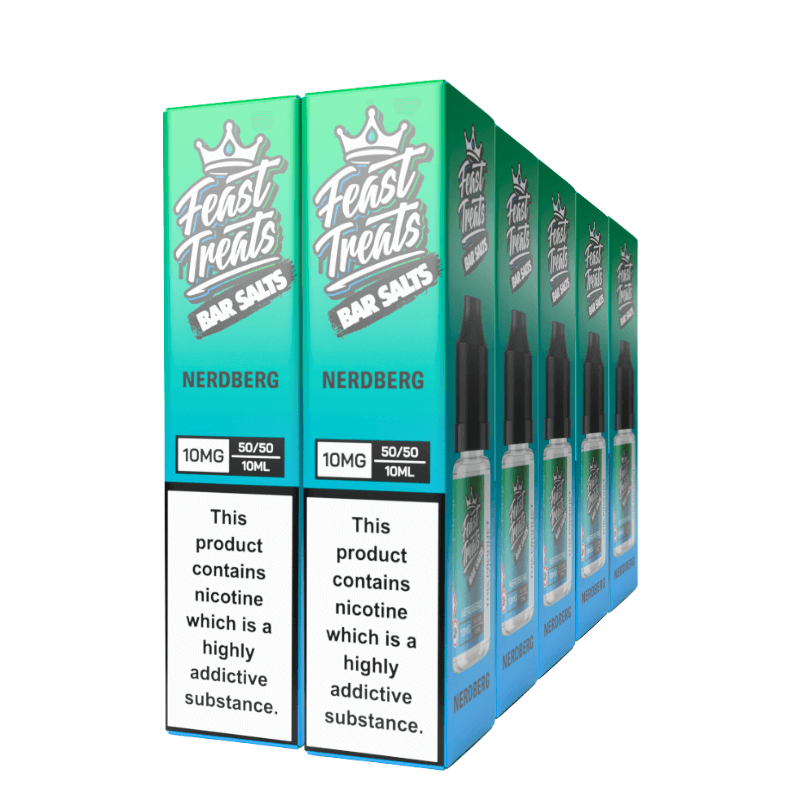 Nerdberg Feast Treats Nic Salts – 10 x 10ml Pack