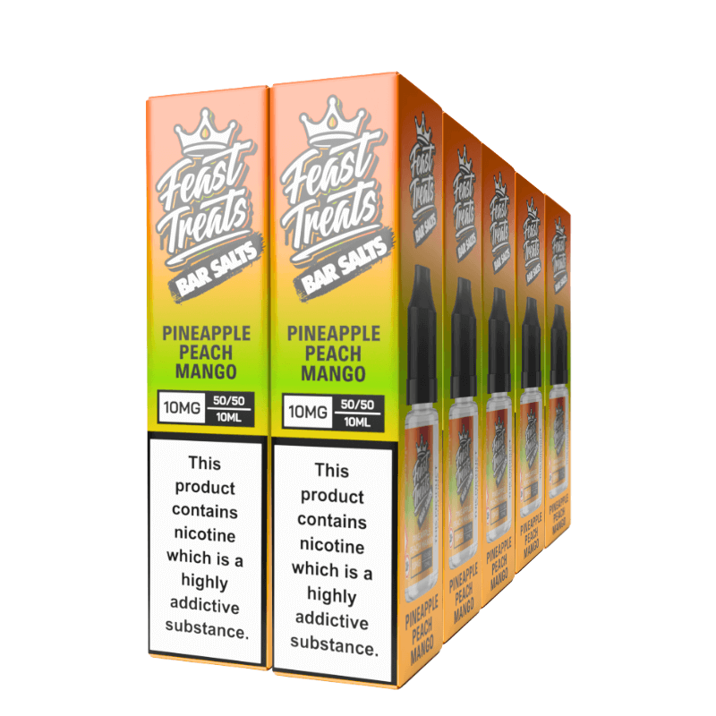 Pineapple Peach Mango Feast Treats Nic Salts – 10 x 10ml Pack