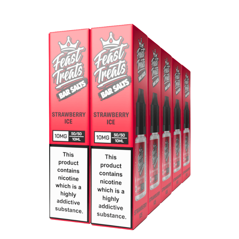 Strawberry Ice Feast Treats Nic Salts – 10 x 10ml Pack